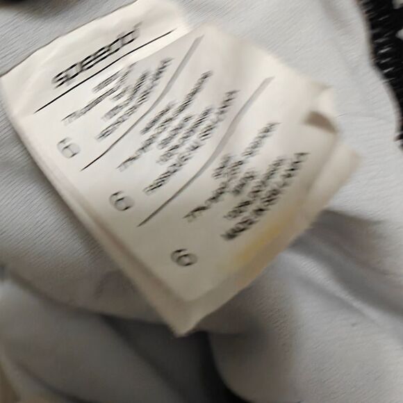 Speedo Black White print One Piece Swimsuit SZ 6 - Picture 5 of 5